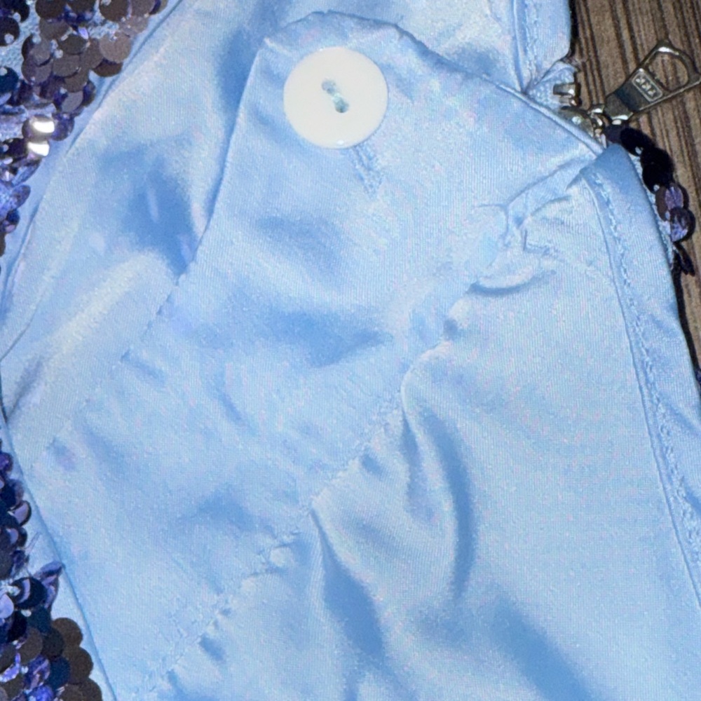 Bardot Blue Sequin One Shoulder Dress size 6/M - Picture 8 of 8